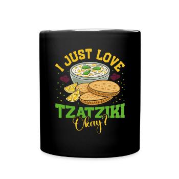 Pain grec Oignons Pita Tomates Tzatziki - Mug uni - noir - Devant