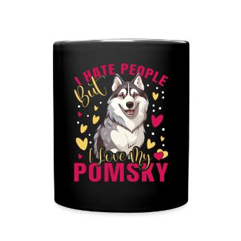 Dog saying dog dog - Full Colour Mug - black - Front