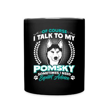 Dog saying dog dog - Full Colour Mug - black - Front