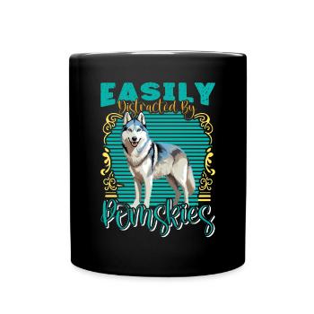 Dog saying dog dog - Full Colour Mug - black - Front
