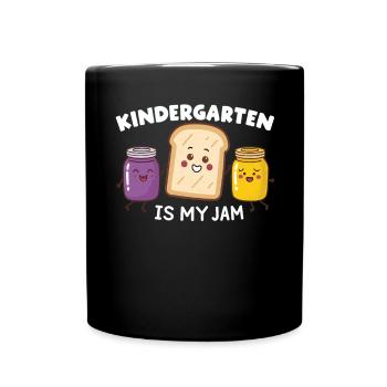 Funny Kindergarten Design – Breakfast Outfit - Full Colour Mug - black - Front