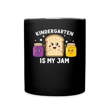 Funny Kindergarten Design – Breakfast Outfit - Full Colour Mug - black - Front