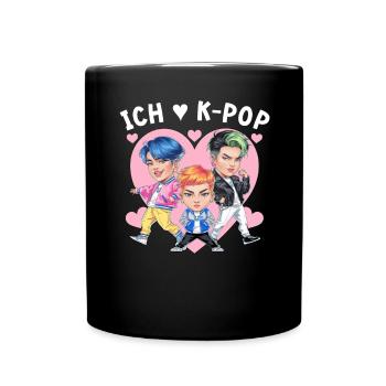 K-Pop Koreanischer Musik Kpop Fans Kdrama - Tasse einfarbig - Schwarz - Vorne