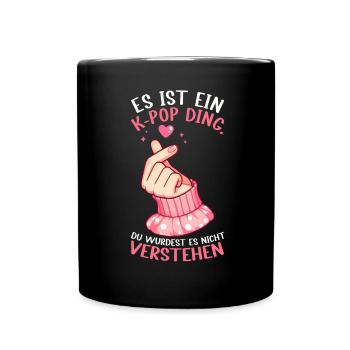 K-Pop Koreanischer Musik Kpop Fans Kdrama - Tasse einfarbig - Schwarz - Vorne