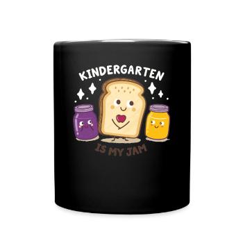 Funny Kindergarten Design – Breakfast Outfit - Full Colour Mug - black - Front