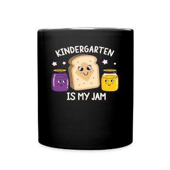 Funny Kindergarten Design – Breakfast Outfit - Full Colour Mug - black - Front