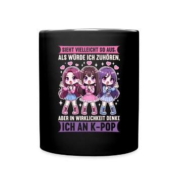 K-Pop Koreanischer Musik Kpop Fans Kdrama - Tasse einfarbig - Schwarz - Vorne