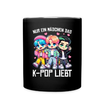 K-Pop Koreanischer Musik Kpop Fans Kdrama - Tasse einfarbig - Schwarz - Vorne