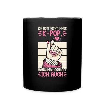 K-Pop Koreanischer Musik Kpop Fans Kdrama - Tasse einfarbig - Schwarz - Vorne