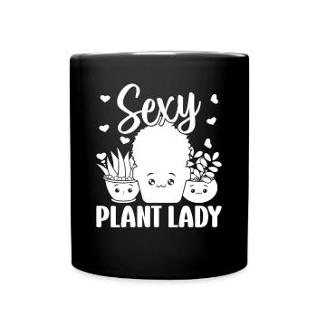 jardinier paysagiste jardinier filles - plante sexy - Mug uni - noir - Devant