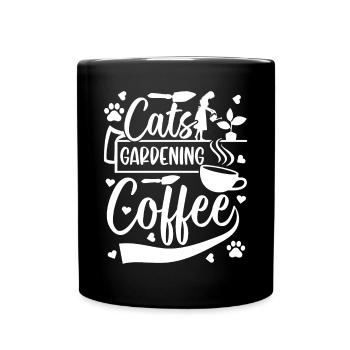 Chats Jardinage Café - Jardinage Filles Hobby - Mug uni - noir - Devant