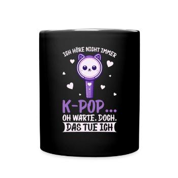 K-Pop Koreanischer Musik Kpop Fans Kdrama - Tasse einfarbig - Schwarz - Vorne