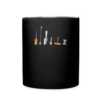 Lustiger Barkeeper Spruch Barkeeper Geschenk - Tasse einfarbig - Schwarz - Vorne