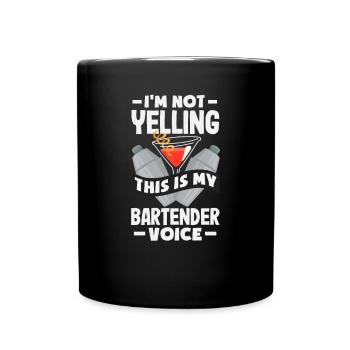 Lustiger Barkeeper Spruch Barkeeper Geschenk - Tasse einfarbig - Schwarz - Vorne