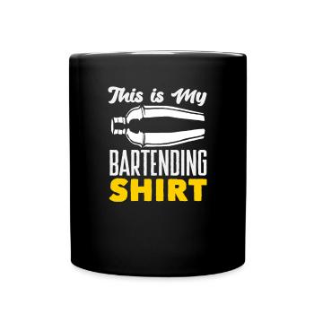 Lustiger Barkeeper Spruch Barkeeper Geschenk - Tasse einfarbig - Schwarz - Vorne