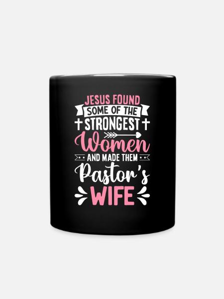 Jesus Women Pastor's Wife Christian - Full Colour Mug - black