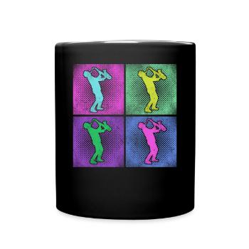 Saxophone Rétro Années 80 Années 90 Vintage - Mug uni - noir - Devant