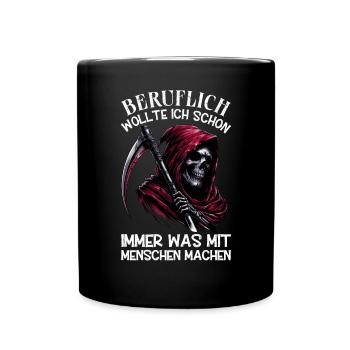 Sarcastique Grande Faucheuse Humour noir Noir - Mug uni - noir - Devant
