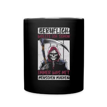 Sarcastique Grande Faucheuse Humour noir Noir - Mug uni - noir - Devant