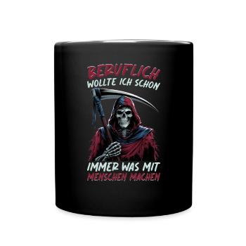 Sarcastique Grande Faucheuse Humour noir Noir - Mug uni - noir - Devant