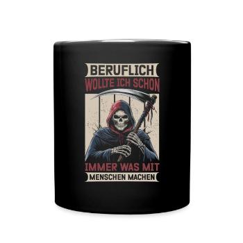 Sarcastique Grande Faucheuse Humour noir Noir - Mug uni - noir - Devant