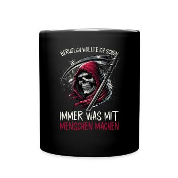 Sarcastique Grande Faucheuse Humour noir Noir - Mug uni - noir - Devant