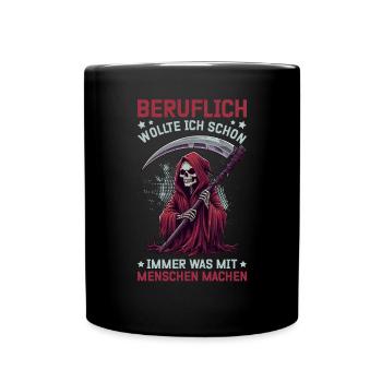 Sarcastique Grande Faucheuse Humour noir Noir - Mug uni - noir - Devant