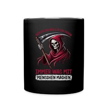 Sarcastique Grande Faucheuse Humour noir Noir - Mug uni - noir - Devant