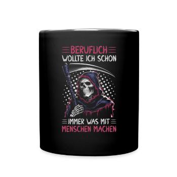 Sarcastique Grande Faucheuse Humour noir Noir - Mug uni - noir - Devant