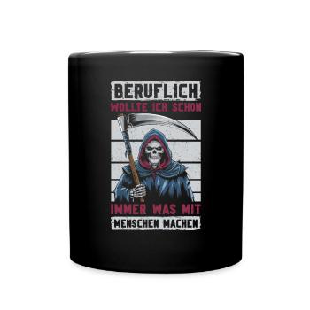 Sarcastique Grande Faucheuse Humour noir Noir - Mug uni - noir - Devant