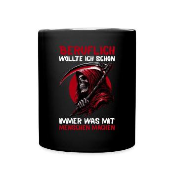 Sarcastique Grande Faucheuse Humour noir Noir - Mug uni - noir - Devant