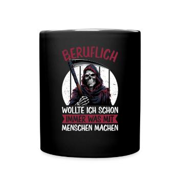 Sarcastique Grande Faucheuse Humour noir Noir - Mug uni - noir - Devant