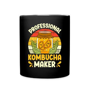 Kombucha Scoby fermented drinks - Tasse einfarbig - Schwarz - Vorne