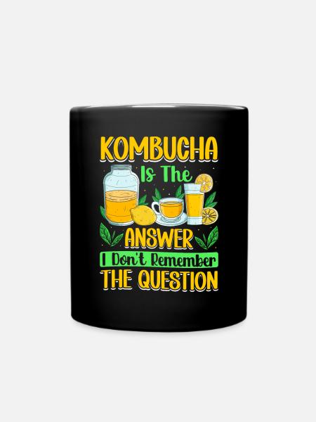 Kombucha Scoby fermented drinks - Tasse einfarbig - Schwarz