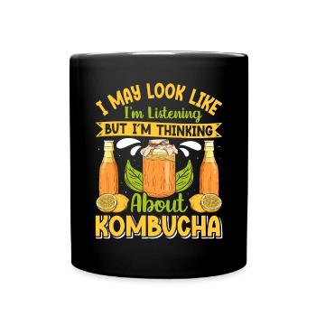 Kombucha Scoby fermented drinks - Tasse einfarbig - Schwarz - Vorne