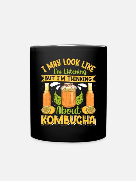 Kombucha Scoby fermented drinks - Tasse einfarbig - Schwarz