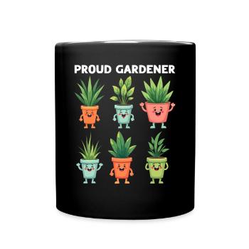 Amoureux des plantes Jardinage drôle - Fier jardinier - Mug uni - noir - Devant