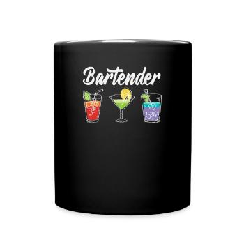 Lustiger Barkeeper Spruch Barkeeper Geschenk - Tasse einfarbig - Schwarz - Vorne