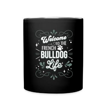 Bouledogue français - Mug uni - noir - Devant