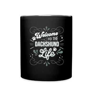 Dachshund - Tasse einfarbig - Schwarz - Vorne