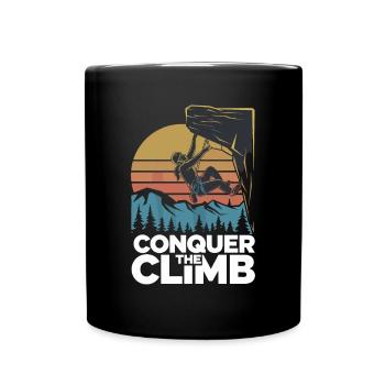 Conquer The Climb - Tasse einfarbig - Schwarz - Vorne