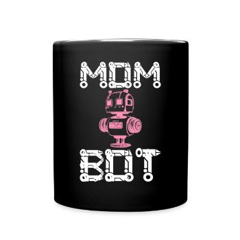 Maman Bot Robot Ingénieur Maman - Mug uni - noir - Devant