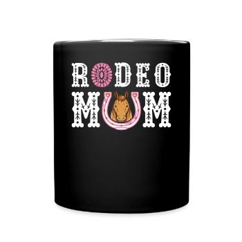 Rodeo Mom Western Country Bull Rider - Tasse einfarbig - Schwarz - Vorne