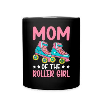 Mom Roller Girl Roller Skating Skater Girl Skater - Full Colour Mug - black - Front