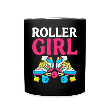 Roller Girl Patinage Patinage Fille Patinage - Mug uni - noir - Devant