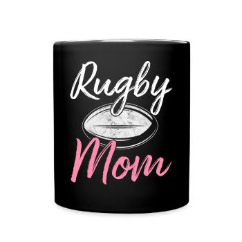 Rugby Mother Rugby Player - Full Colour Mug - black - Front