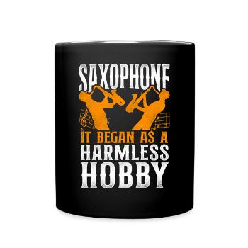 Saxophone Saxophone It Began As A - Full Colour Mug - black - Front