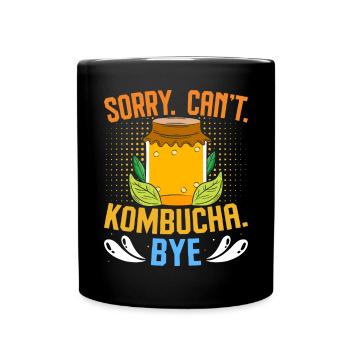 Kombucha Scoby fermented drinks - Tasse einfarbig - Schwarz - Vorne