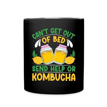 Kombucha Scoby fermented drinks - Tasse einfarbig - Schwarz - Vorne