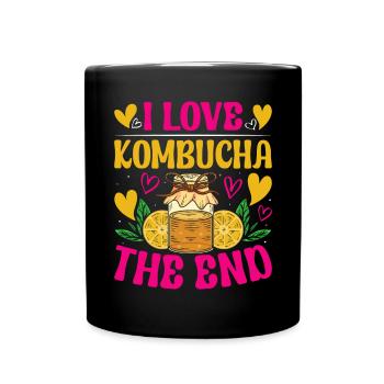 Kombucha Scoby fermented drinks - Tasse einfarbig - Schwarz - Vorne